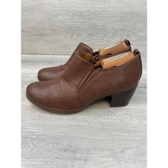 Eurosoft By Sofft Ashby Women's Boot Brown Leather 9.5 Bootie Ankle Casual Shoes - Picture 3 of 11